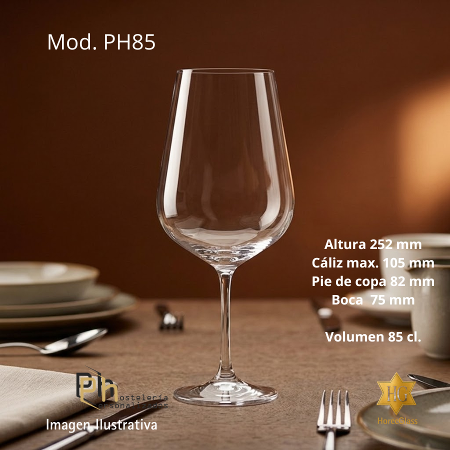 Copa de Vino para Restaurante de diseño grande y 85 cl de volumen