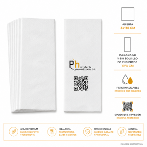 Servilletas Airlaid Personalizadas | Pliegue 1/8