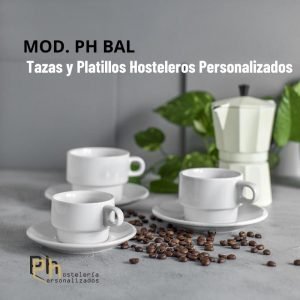 tazas y platillos-personalizados de Hosteleria.