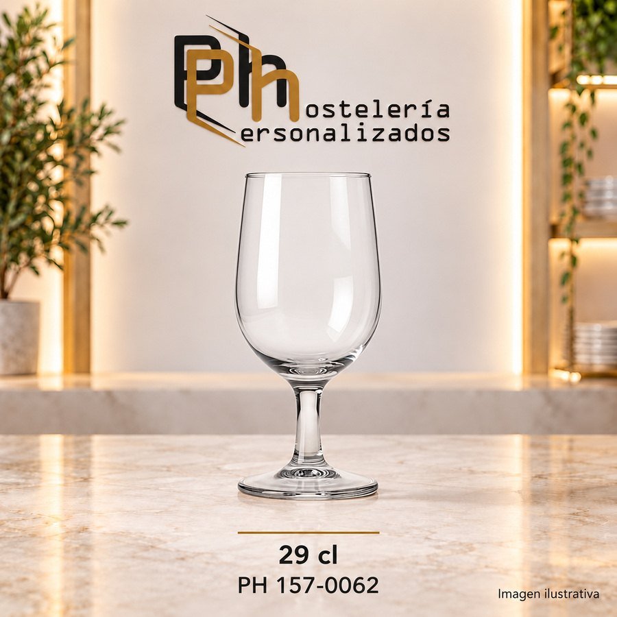 Copa de caña personalizada PH 157-0062 de 29 cl con tallo fino, para grabar con logotipo