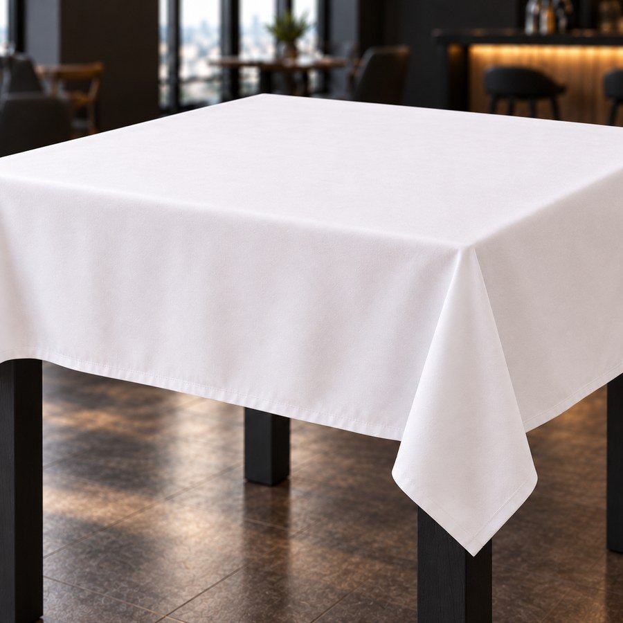 Mantel textil cuadrado color Blanco