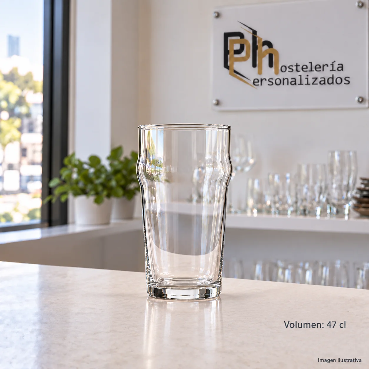 Vaso de cerveza tipo pinta británica de 47 cl para personalizar