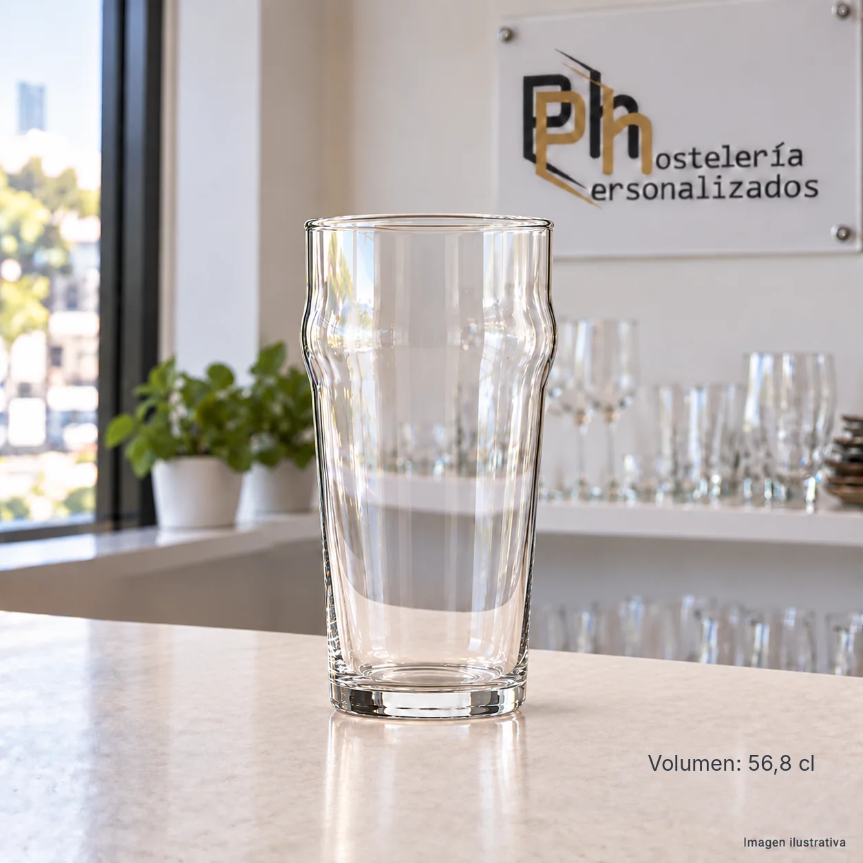 Vaso de cerveza tipo pinta británica de 56,8 cl para personalizar
